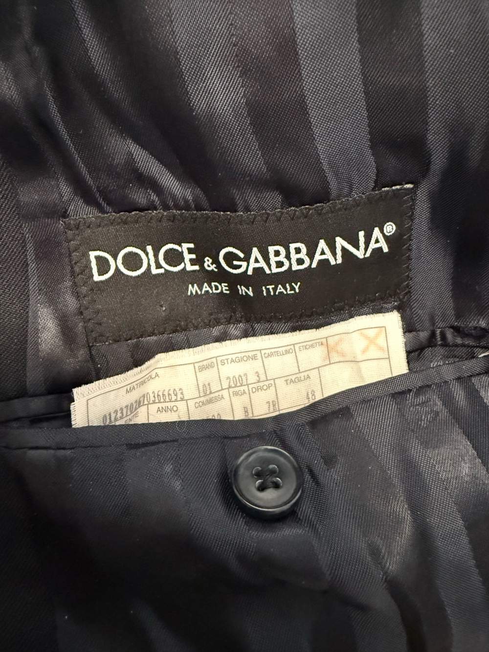 Dolce Gabbana Vintage 2007 Wool Blazer Boyfriend oversized Black IT 46 Us 38 - Picture 15 of 15